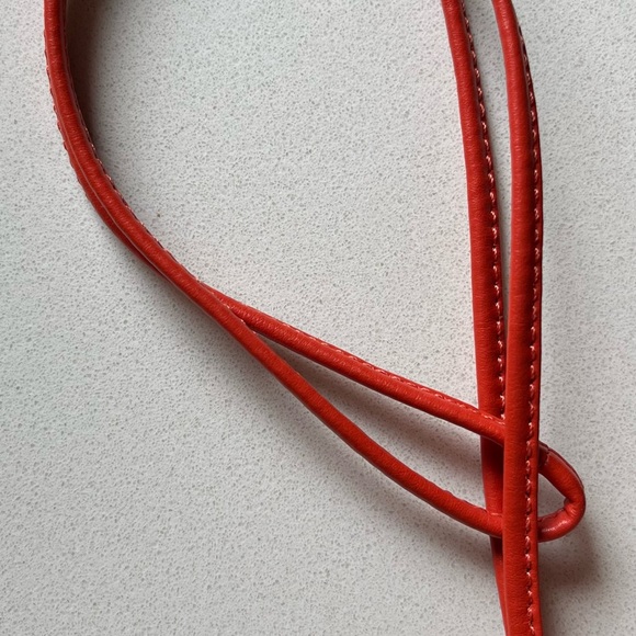 Coach gold and orange ID lanyard. - Picture 7 of 8